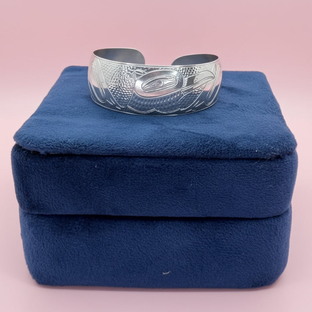 Vintage Haida Northwest First Nations Sterling Silver Cuff
