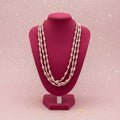 Vintage Multi-Strand Rolled Paper Bead Necklace in Pastel Tones