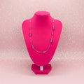 Vintage Purple Glass Illusion Bead Floating Wire Necklace