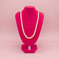 Vintage Triple-Strand Twisted Faux Pearl Necklace & Bracelet Set w/ Gold-Tone Clasp