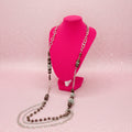 Modern Paparazzi Jewelry Brown Bead & Silver-Tone Chain Fashion Necklace