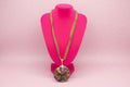 Artisan Lampwork Glass Donut Pendant Necklace on Multi-Strand Cord