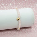 J.Crew Stretch Bracelet w/ Clear Beads & Gold-Tone Spacers