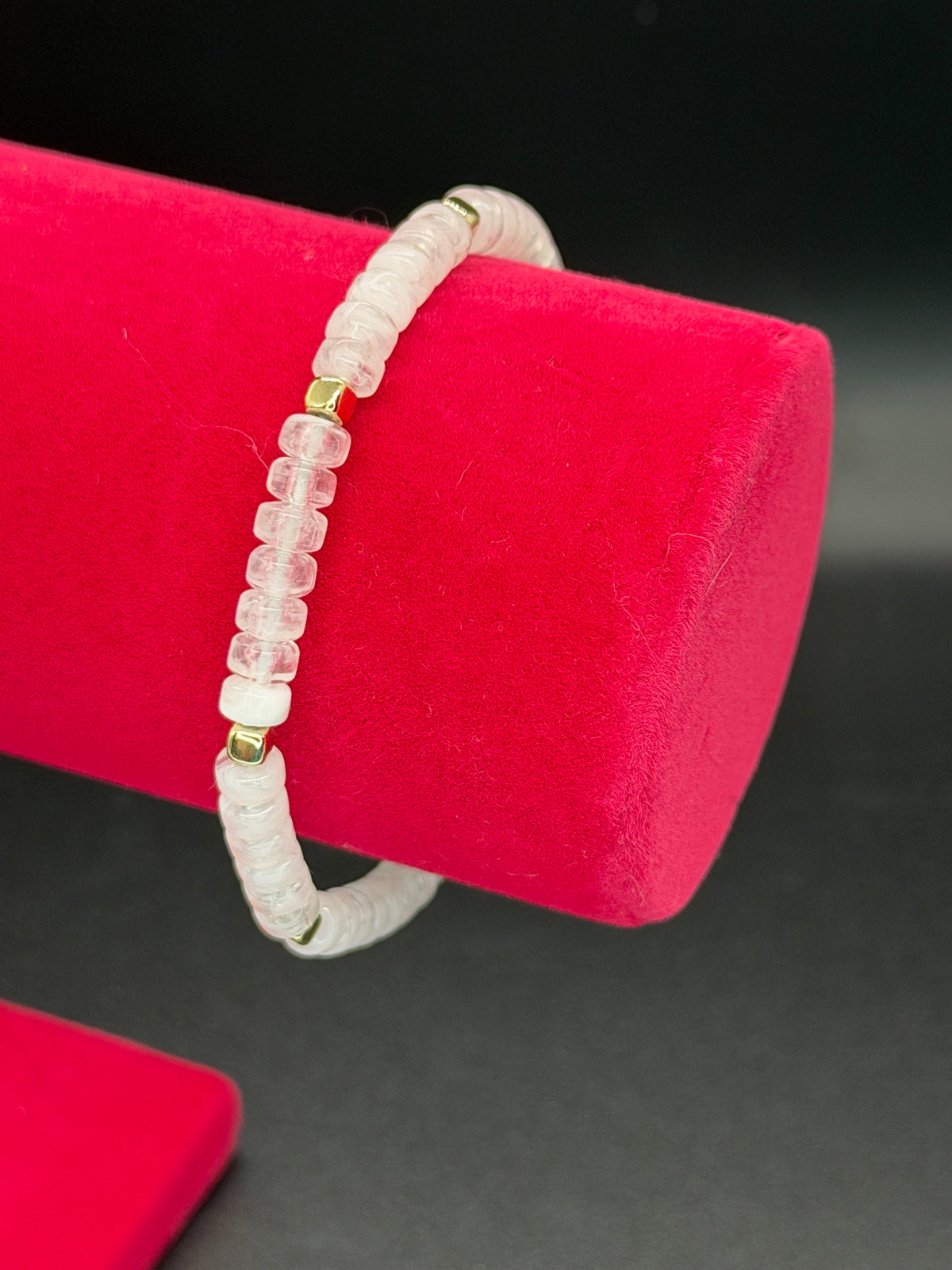 J.Crew Stretch Bracelet w/ Clear Beads & Gold-Tone Spacers