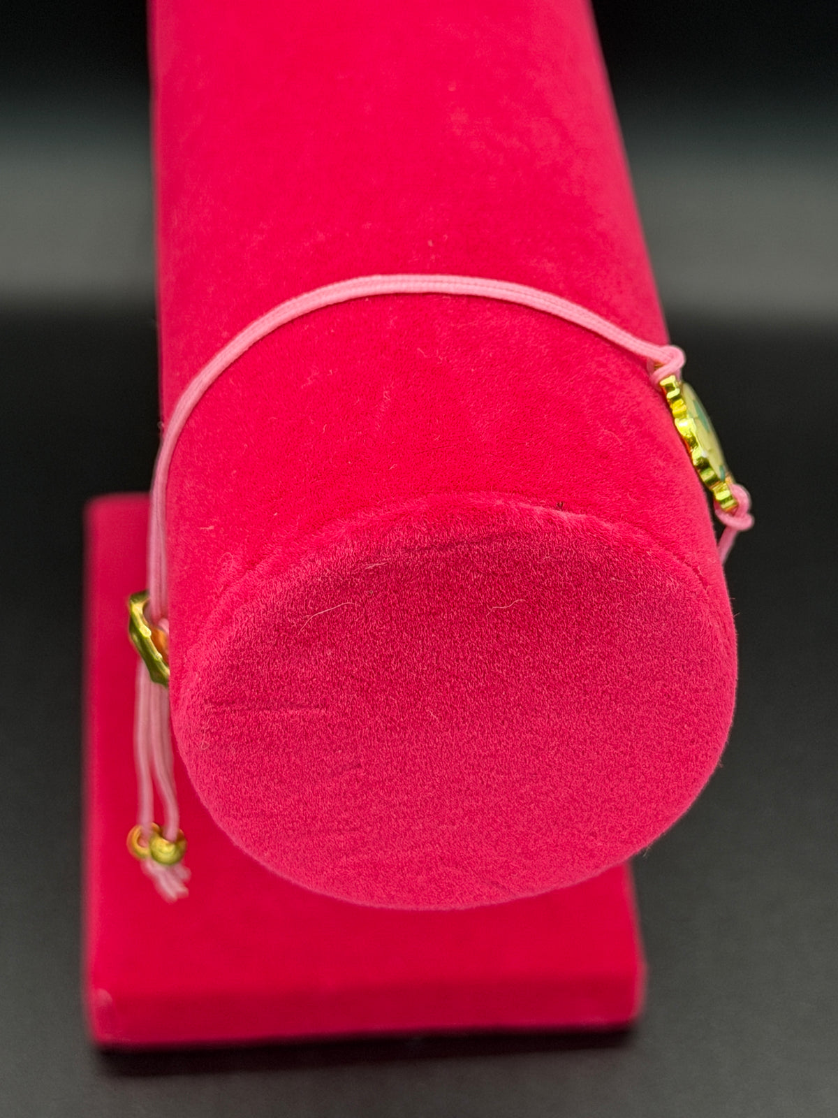 Gold Tone Enamel Soccer Ball Charm on Pink Cord & Multicolor Beaded Stretch Bracelet with Faux Pearls Girls Bracelet Set