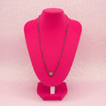 Vintage Lia Sophia Pave Crystal Gitterball Pendant Necklace