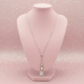 Vintage Avon Teardrop Faux Pearl & Rhinestone Necklace