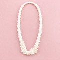 Vintage White Puka Shell Chip Necklace w/ Graduated Center