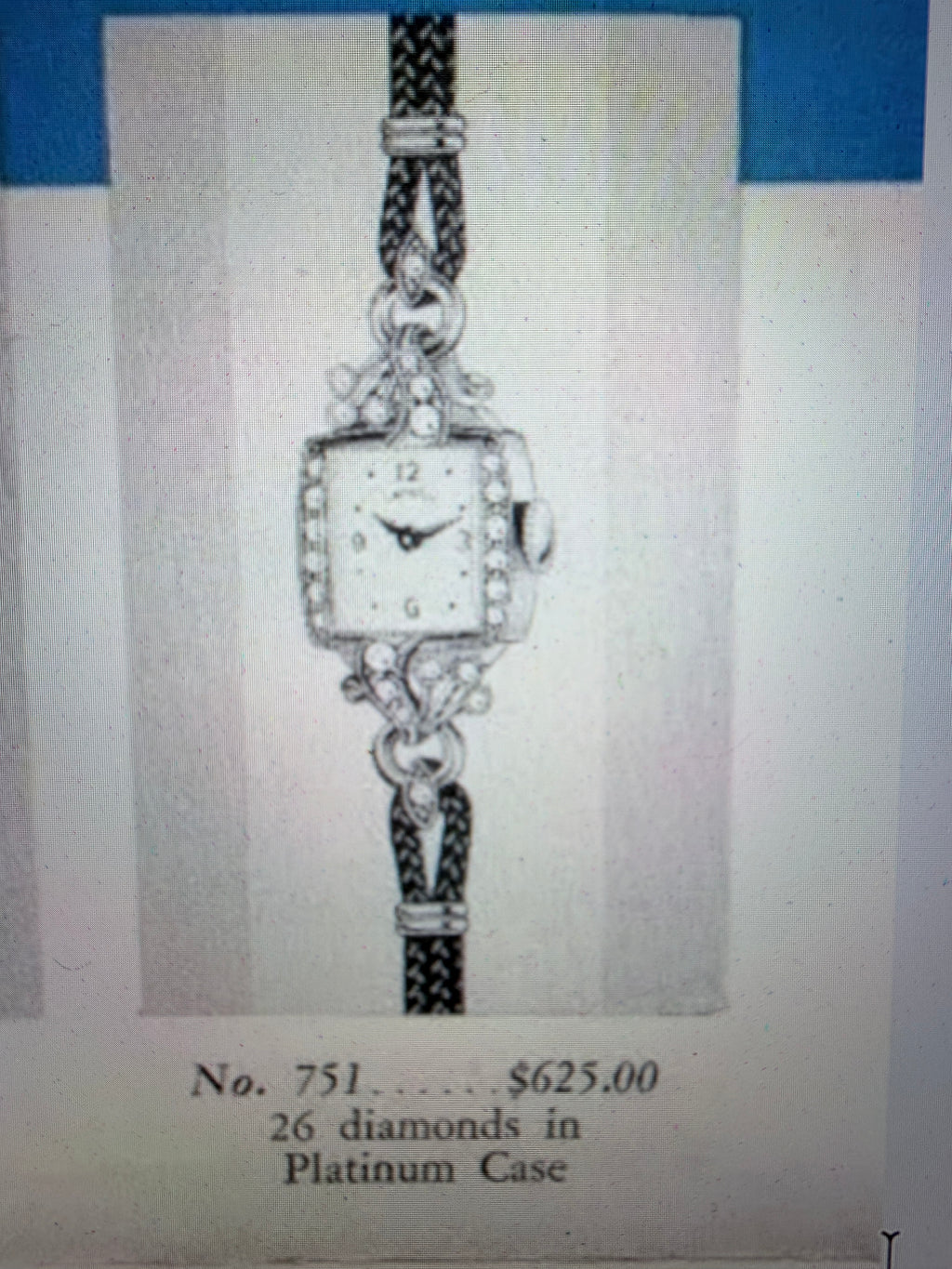 Vintage Working 1948 Hamilton Lady Lancaster Diamond & Platinum Watch w/ Box