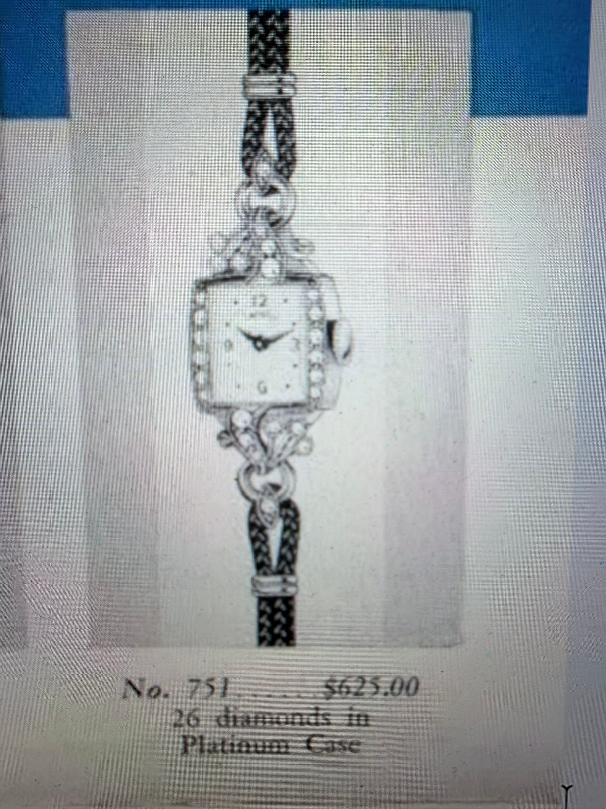 Vintage Working 1948 Hamilton Lady Lancaster Diamond & Platinum Watch w/ Box