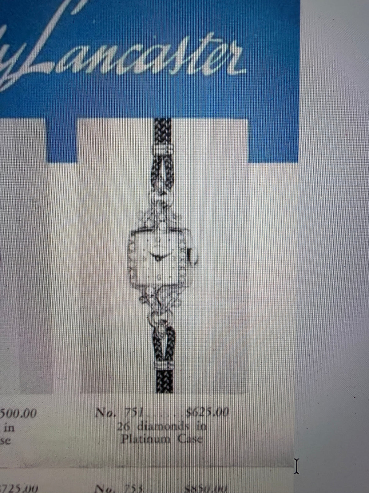 Vintage Working 1948 Hamilton Lady Lancaster Diamond & Platinum Watch w/ Box