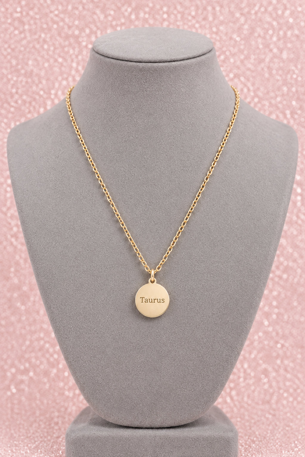 Vintage Gold Tone Lapis Lazuli Star and Taurus/Constellation Charm Pendant Necklace