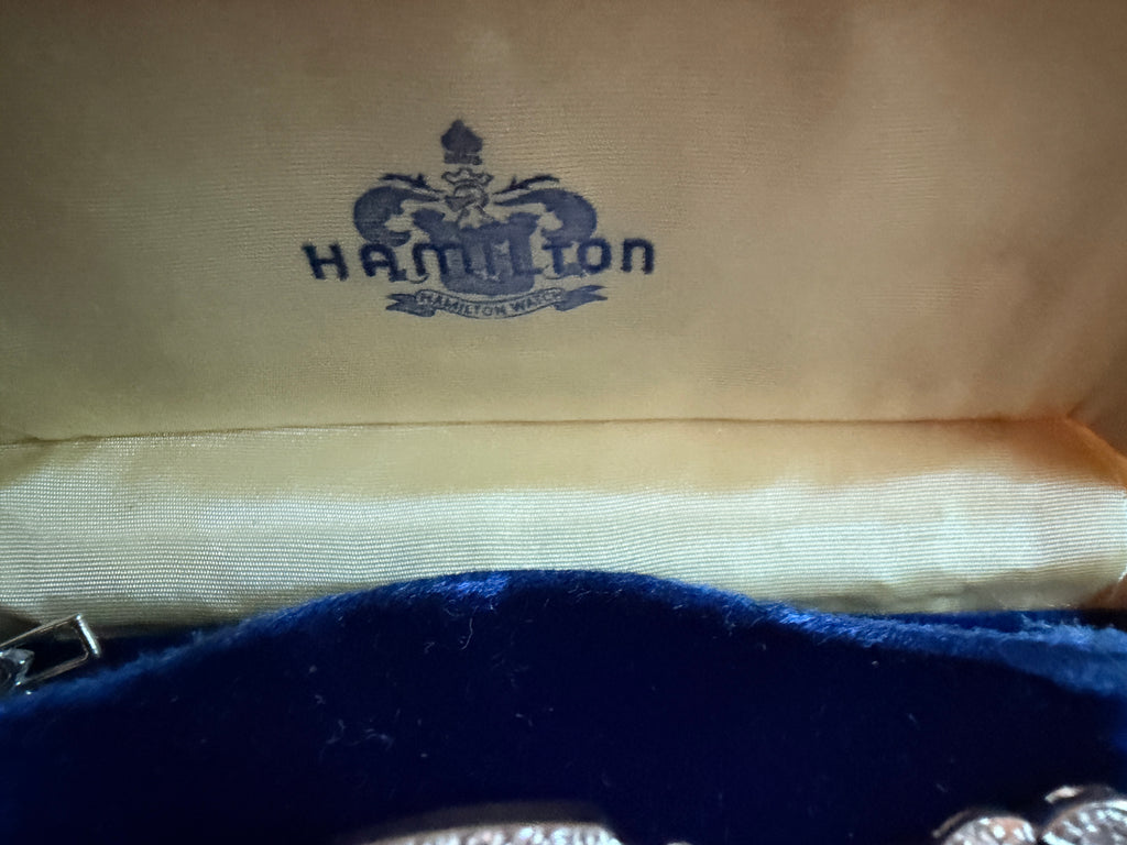 Vintage Working 1948 Hamilton Lady Lancaster Diamond & Platinum Watch w/ Box