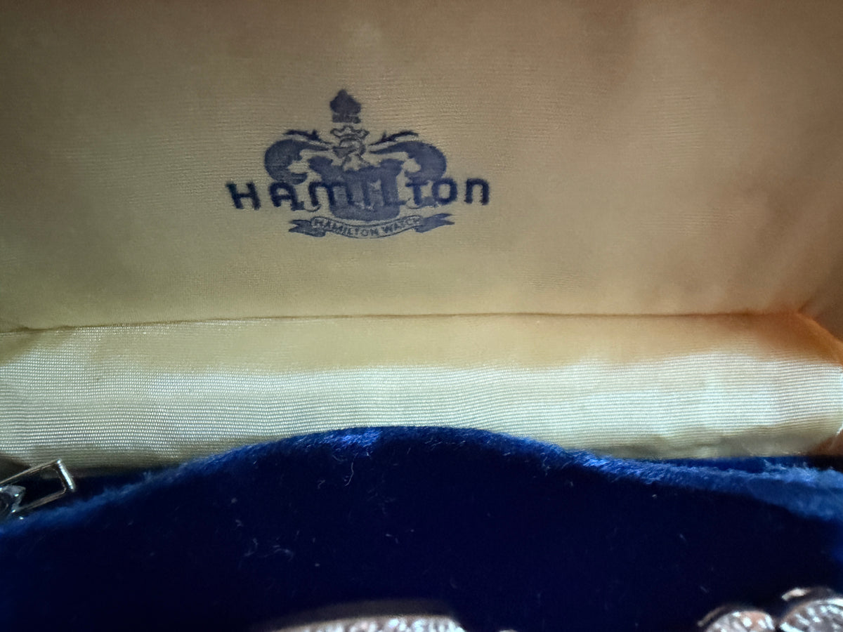 Vintage Working 1948 Hamilton Lady Lancaster Diamond & Platinum Watch w/ Box
