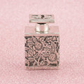 Antique Miniature Sterling Silver Overlay Floral Perfume Bottle