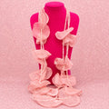 Vintage Chiffon Petal & Beaded Fashion Necklace