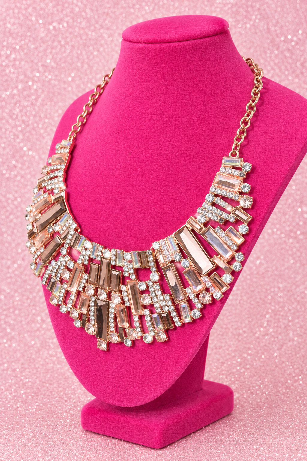 Paparazzi Zi Collection The Deborah Rose Gold Statement Necklace
