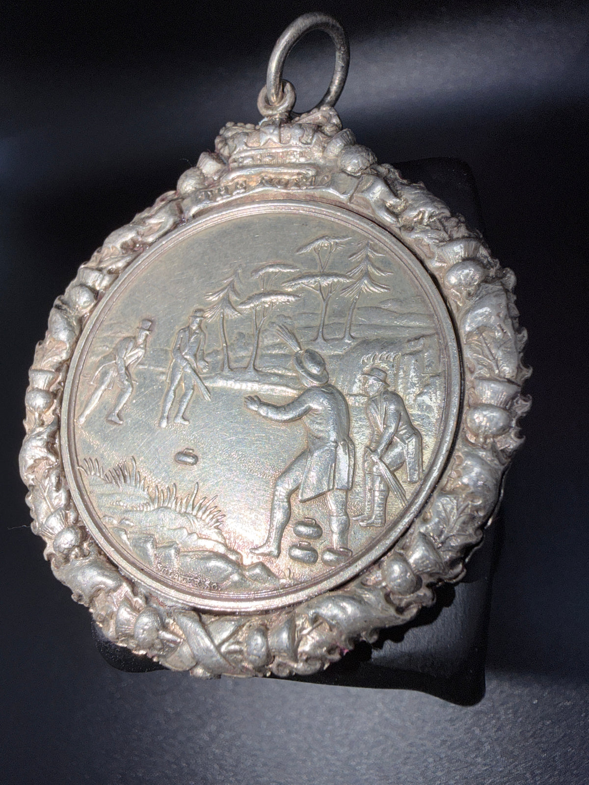 Antique Victorian Scottish Sterling Silver Royal Caledonian Curling Medal
