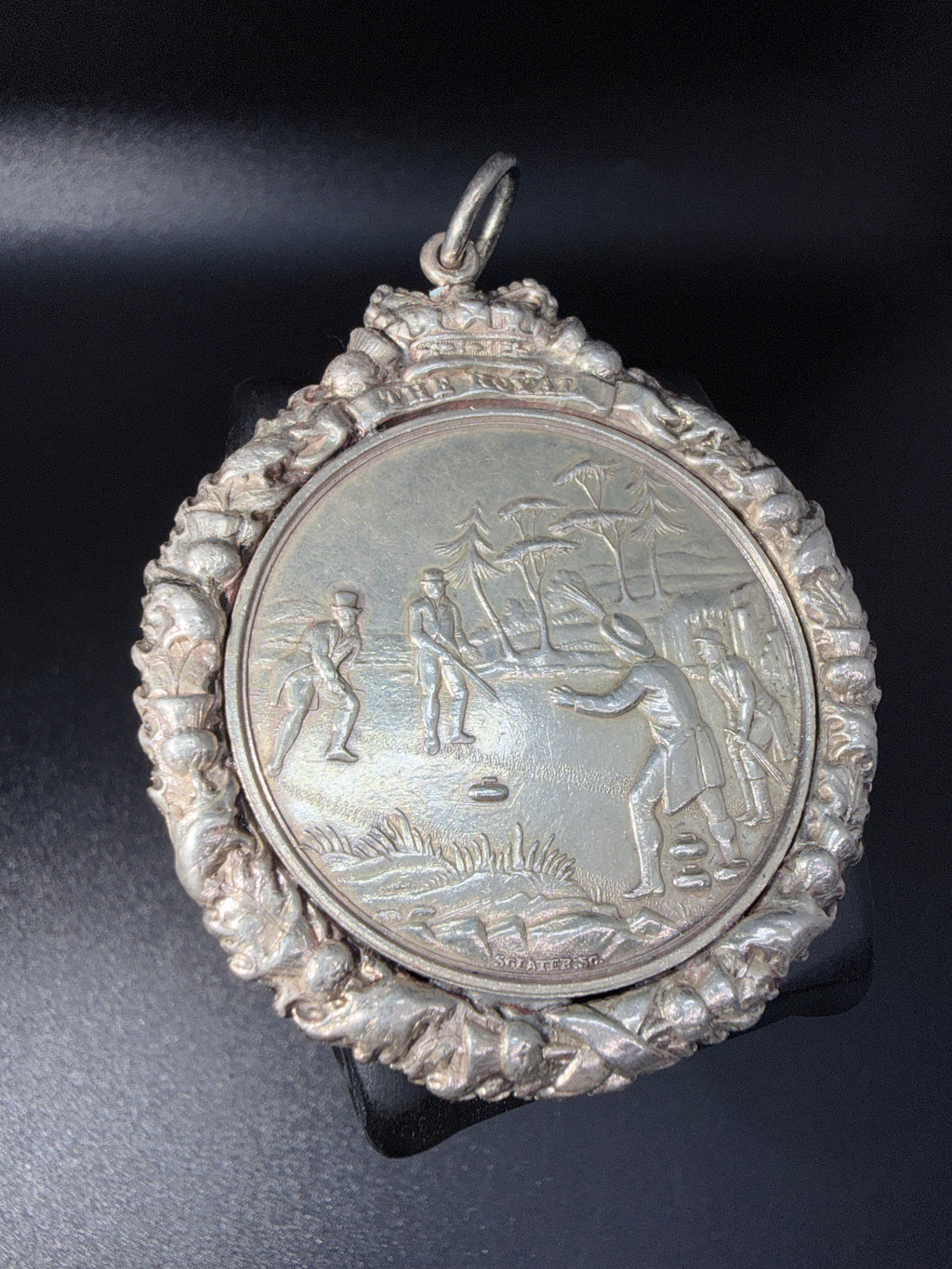Antique Victorian Scottish Sterling Silver Royal Caledonian Curling Medal