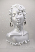 Dove Grey Tortoise Shell Pattern Acetate Hoop Earrings