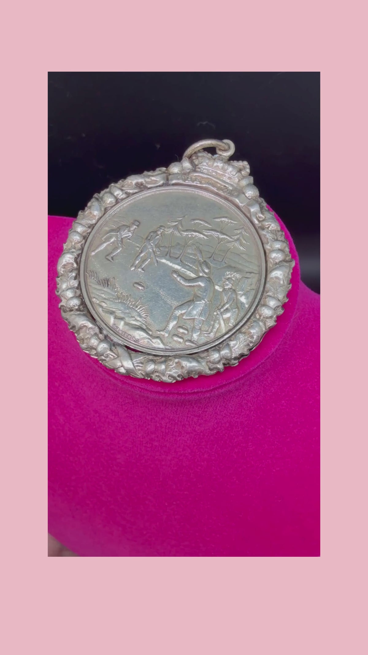 Antique Victorian Scottish Sterling Silver Royal Caledonian Curling Medal