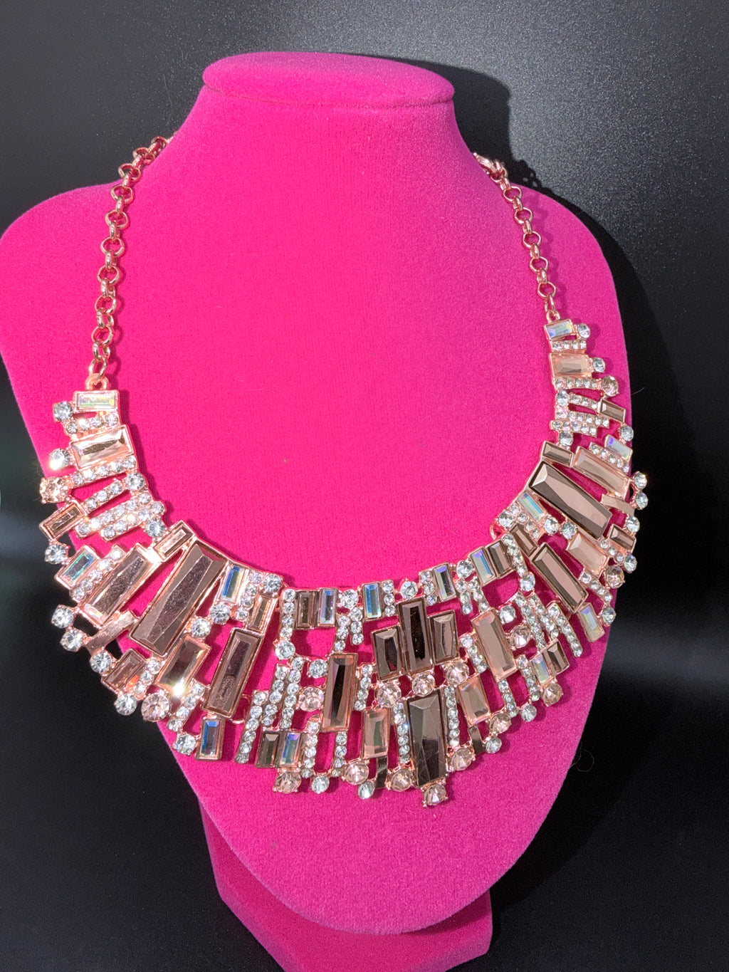 Paparazzi Zi Collection The Deborah Rose Gold Statement Necklace